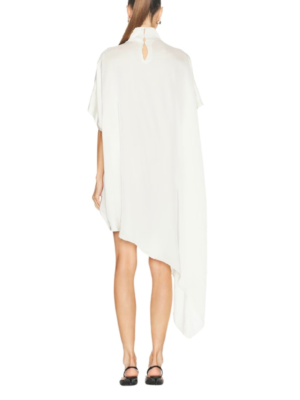 EAVES Noss Asym Mini Dress White $310 NWT Sz M - Picture 3 of 3